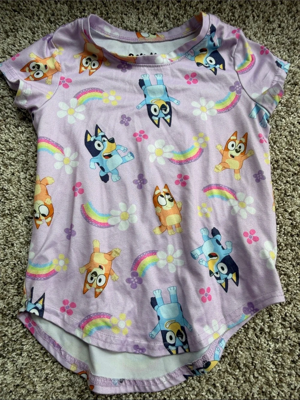 Girls Lavender Bluey & Bingo Short Sleeve Pajama Set size 6